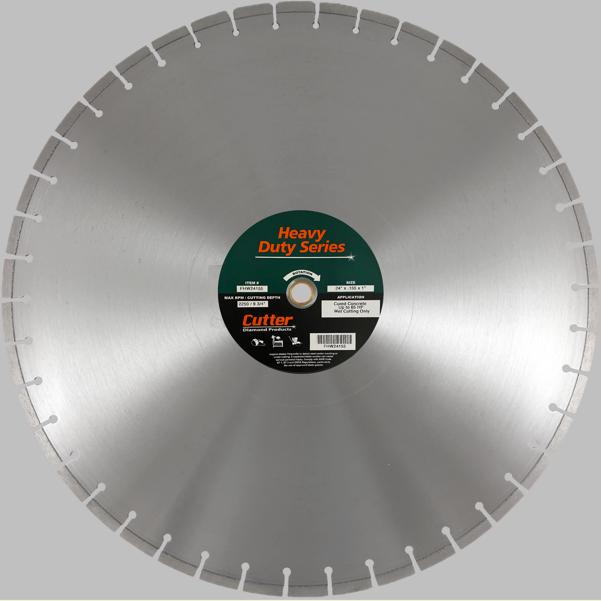 Wet Cutting Floor Saw Diamond Blade - Concrete (Heavy Duty)