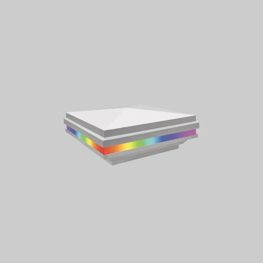 4" Color Changing Vinyl LED Post Cap Light (TS-C140C-WHT)