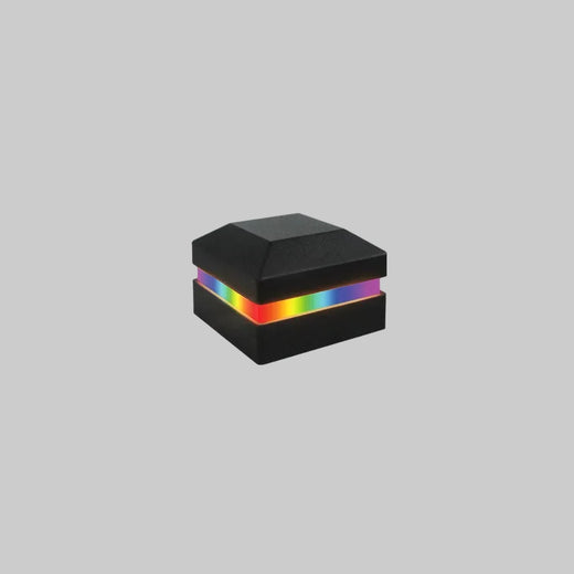 2.5” Aluminum Color Changing LED Post Cap Light (TS-C125C-BLK)