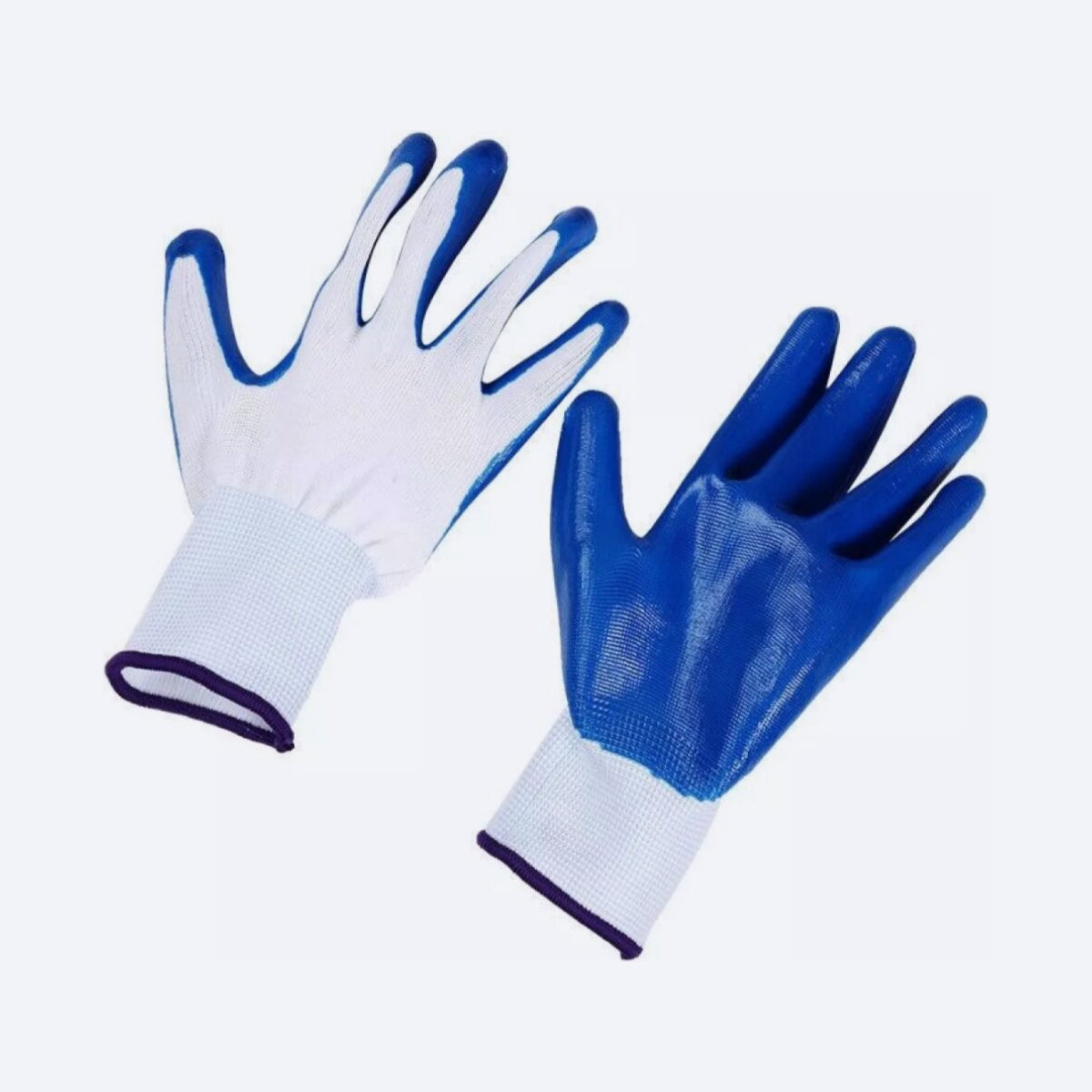 Non-Slip Blue Rubber Palm Glove