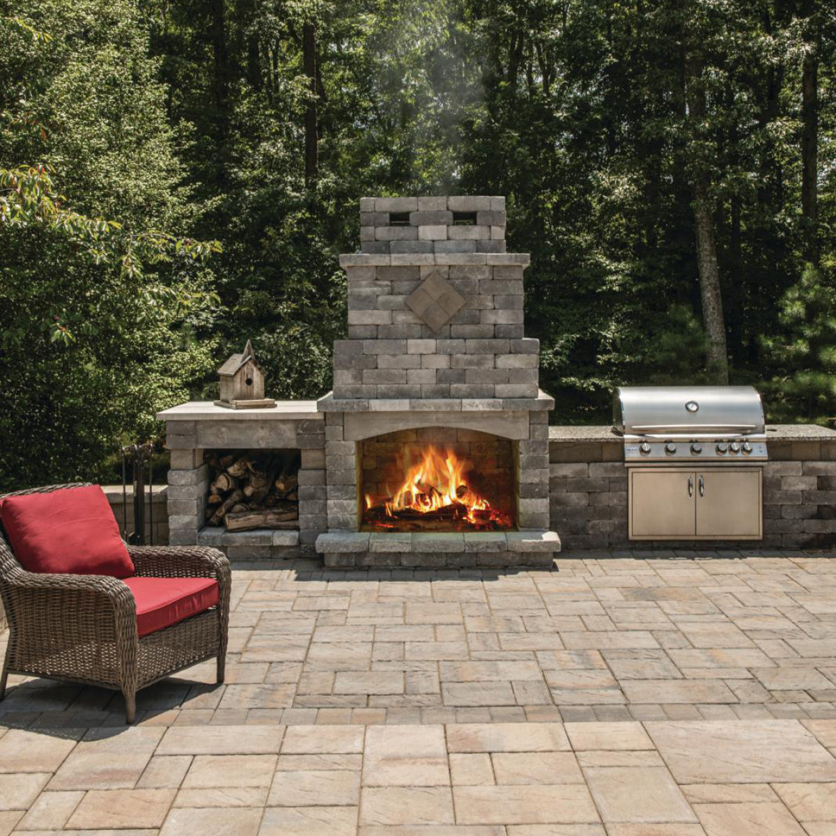 Weston Stone Traditional Fireplace