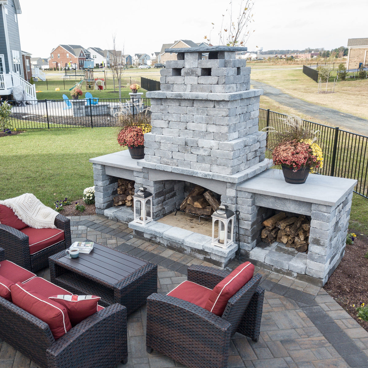 Weston Stone Traditional Fireplace