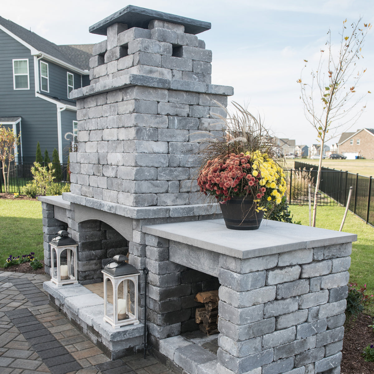 Weston Stone Traditional Fireplace