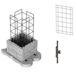 TANDEM (WALL COLUMN KIT)|Column Frame 21 x 21 x 42|Tandem Modular Block Clips|Modular Grid Frame Height 42